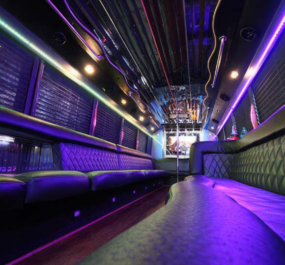 Tampa limo bus interior
