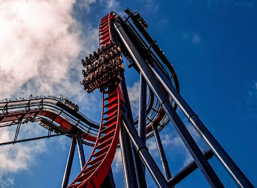 roller coaster at Busch Gardens