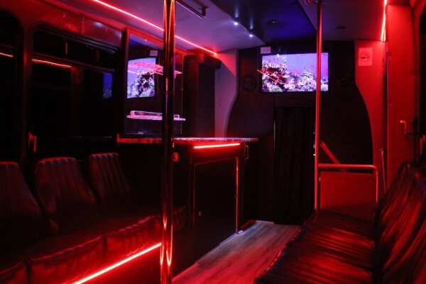 Mercedes-Benz party bus interior