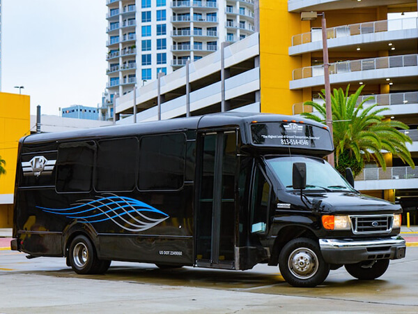  the interior of a limo service Ft Lauderdale