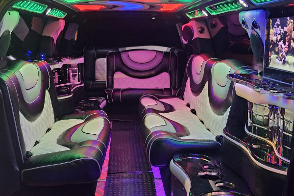 Cadillac limo service interior