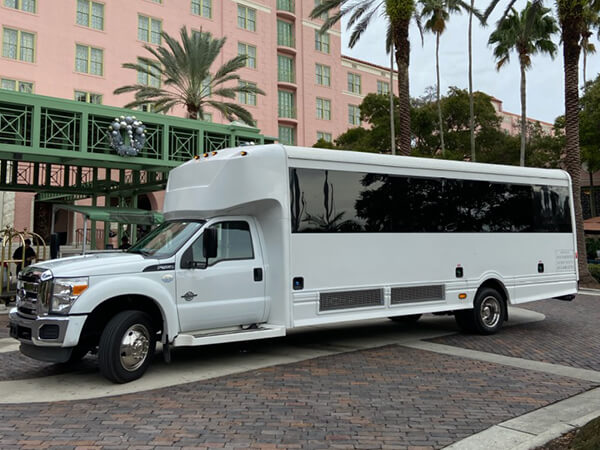  locally owned white party bus