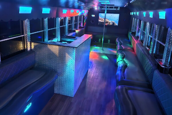 Party bus with bar
