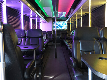 vip bus for party interior