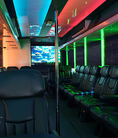 One of the party buses in our premium fleet