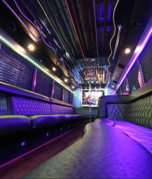 Luxury limousine bus for outstanding ground transportation