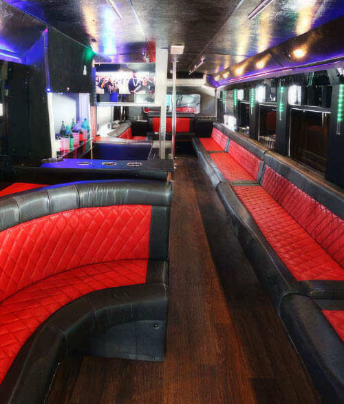 Party bus with neon lights
