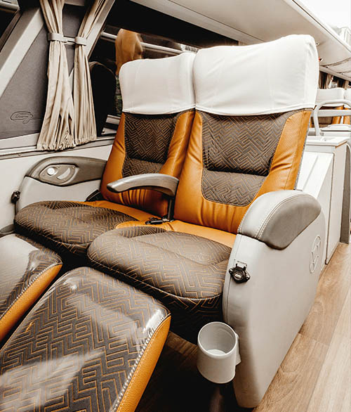 Charter bus for long trips