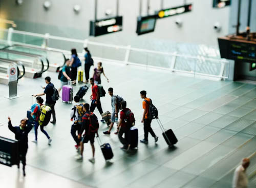 Airport travelers