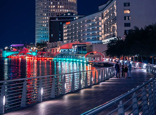 View of the Tampa Riverwalk